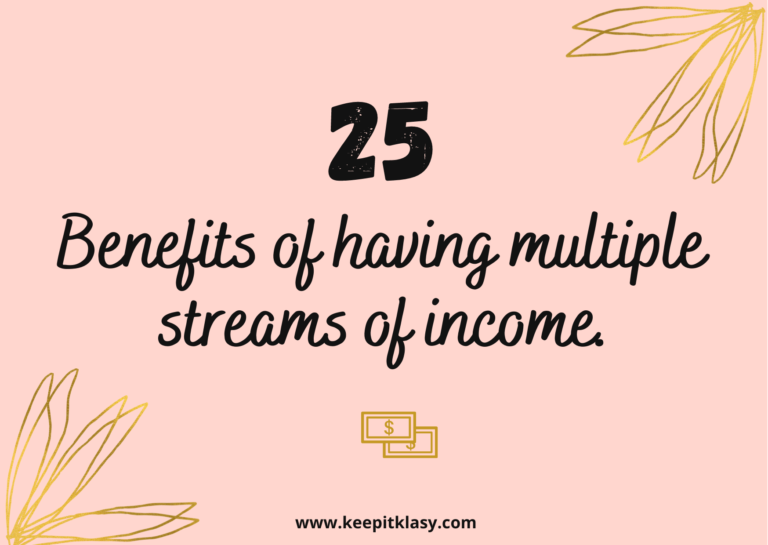 Benefits of having multiple streams of income