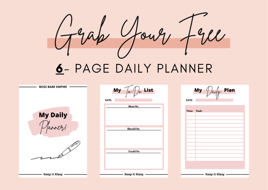 How to plan your day effectively like a Boss Babe