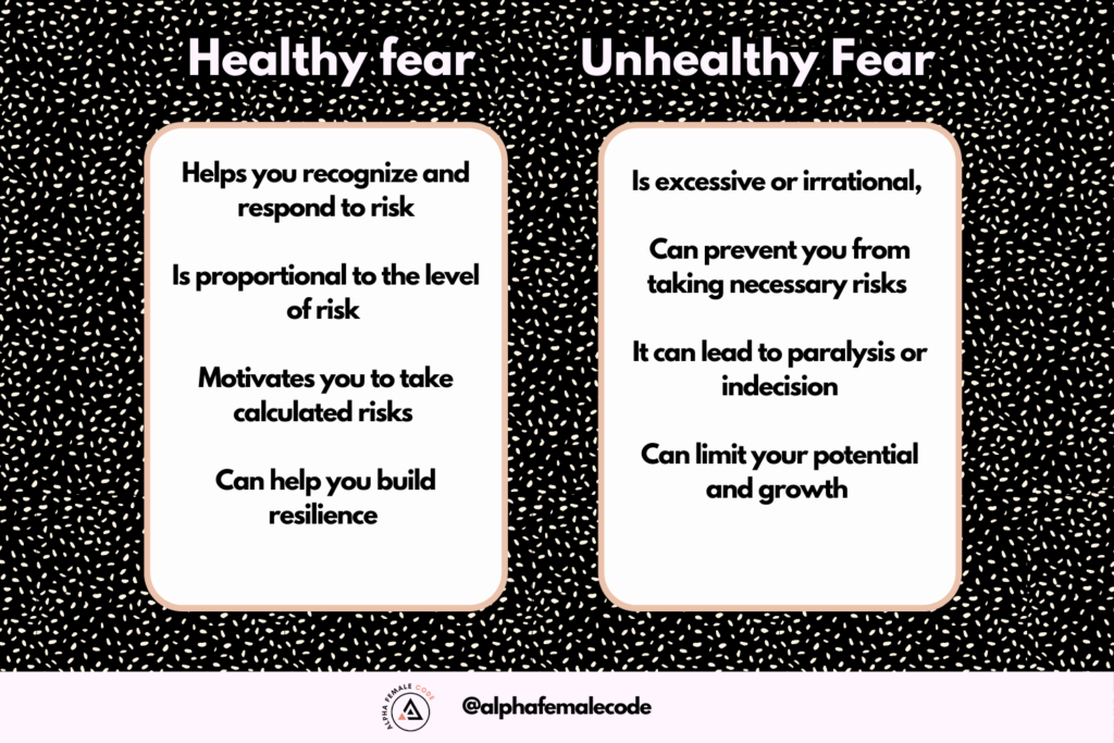 healthy vs unhealthy fear