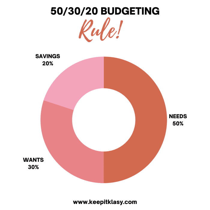 50/30/20 Rule Budgeting Money