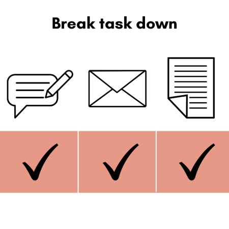 Break tasks down